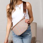 Layla Woven Checkered Crossbody Sling Bag