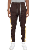 Men's Track Pant with Stylish Side Stripes - white background