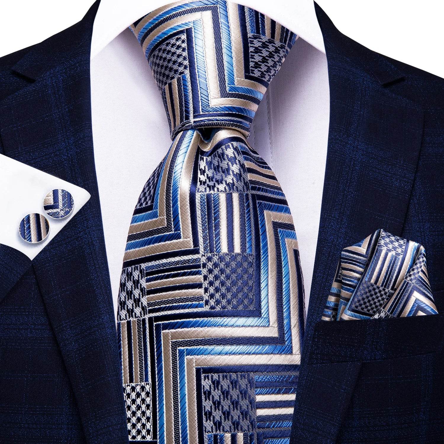 Multicolor Paisley 100% Silk Tie Sets for Men - VacationGrabs