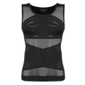 Men Compression Shirt Cross Mesh Tank Top Breathable