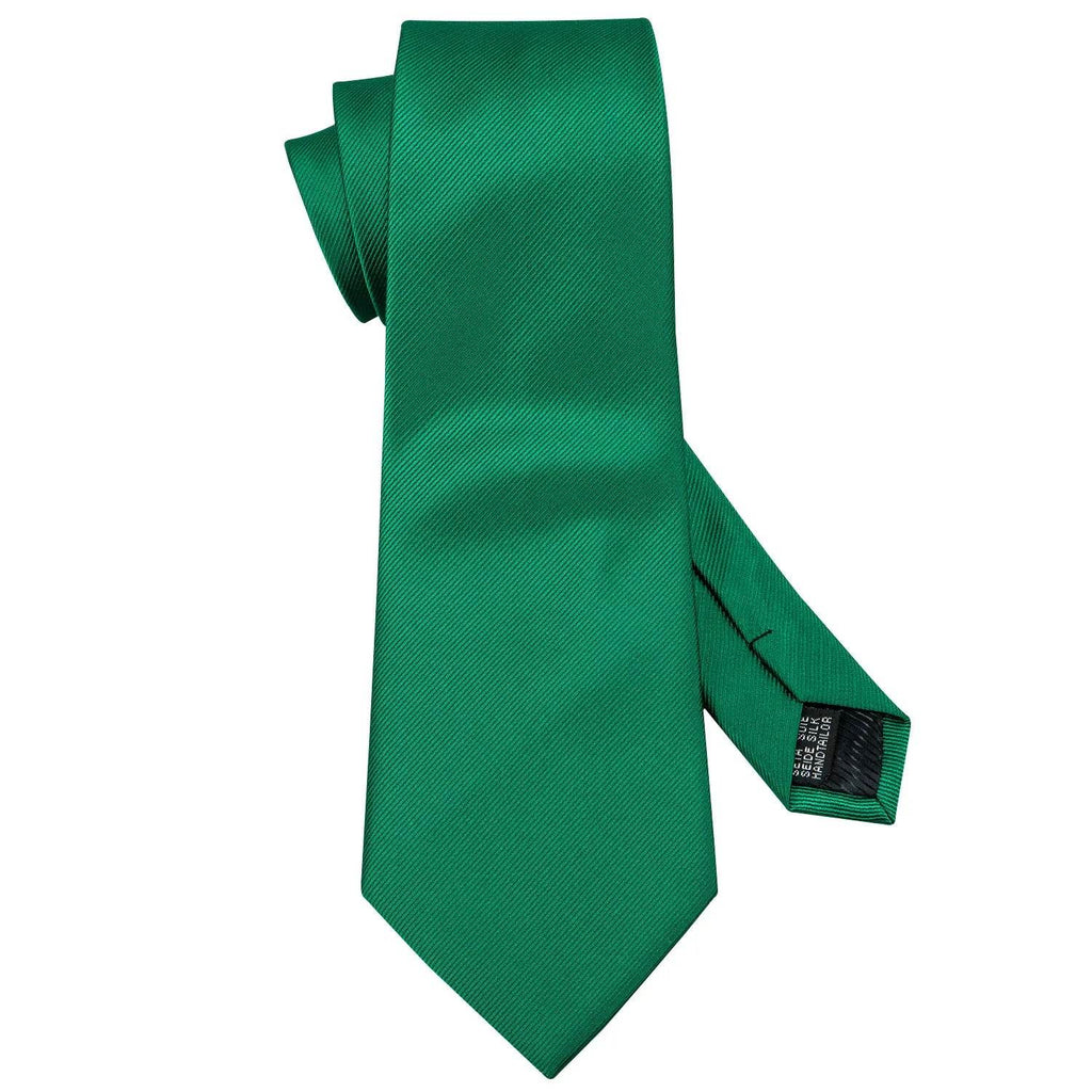 Green Silk Tie Set for Men: Multiple Shades Available - VacationGrabs