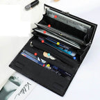 Genuine Leather Long Wallet for Women Clutch Purse Card Holder - VacationGrabs