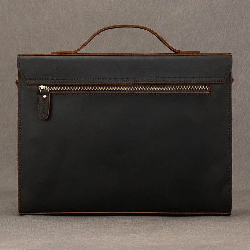 Retro Leather Shoulder Bag Men's Casual Vertical Sling - VacationGrabs