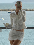White lace beach wedding outfit guest, perfect for summer events