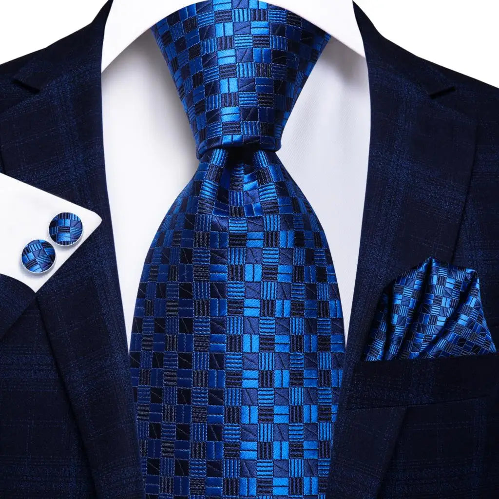 Black silk paisley tie for men, perfect for formal occasions