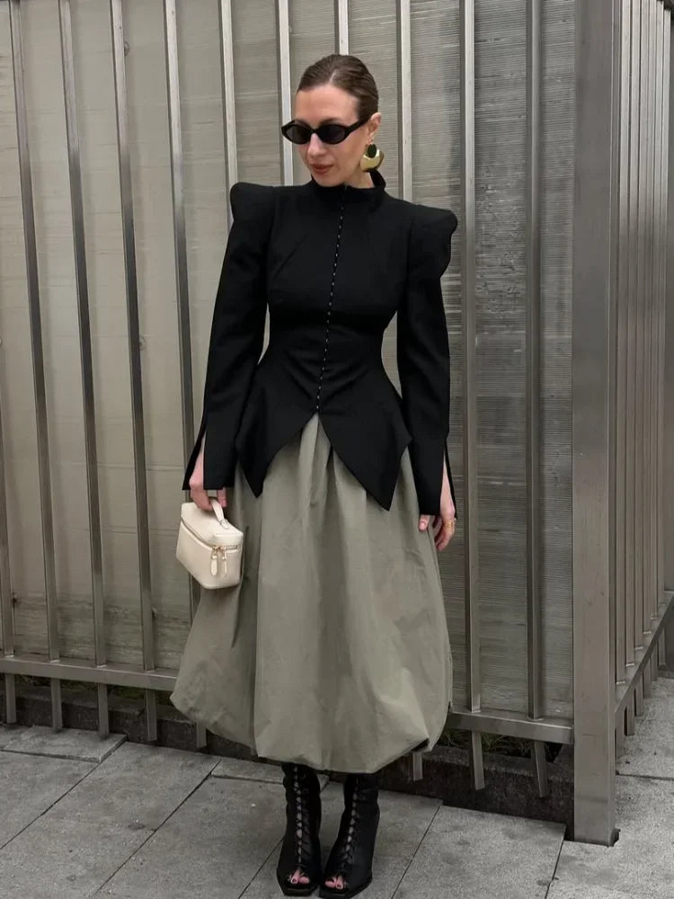 Black blazer clothing for women, stylish and elegant for formal events