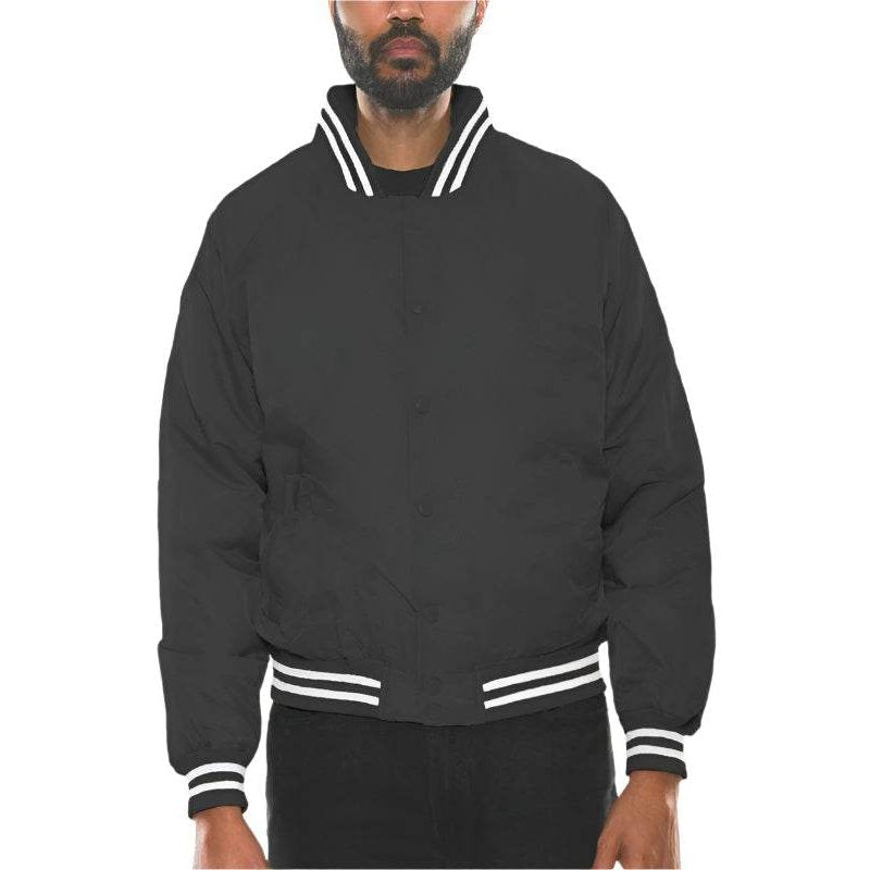 Men's black bomber jacket, lightweight, ideal for casual outings