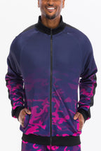 Men's camo jacket in purple, lightweight for casual wear