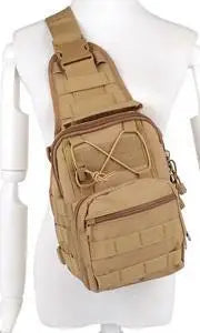 Tan shoulder bag with multiple pockets for travel convenience