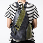 Stylish color block daypack featuring a sleek design for daily adventures and travel