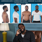 Men's white compression a shirt for a slim fit look