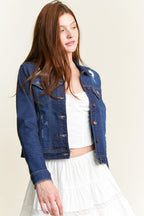 Women's denim jacket by Shop ENJEAN, perfect for casual outings