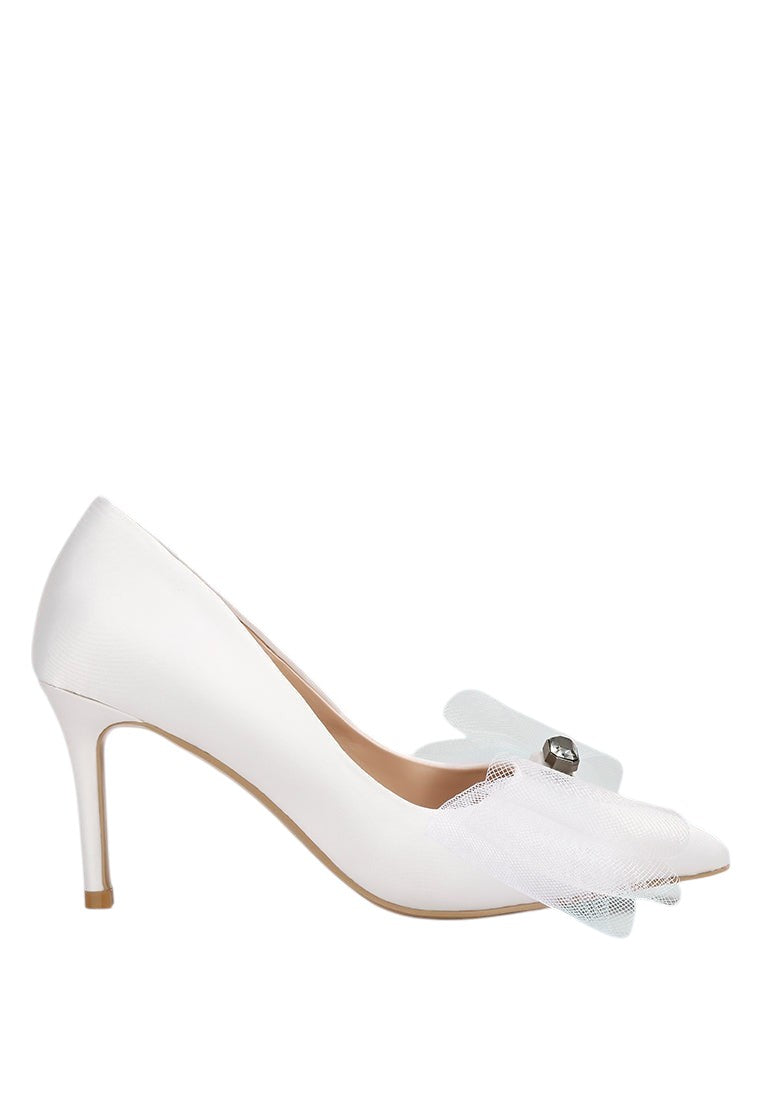 Odette Diamante Embellished Bow Stiletto Pumps