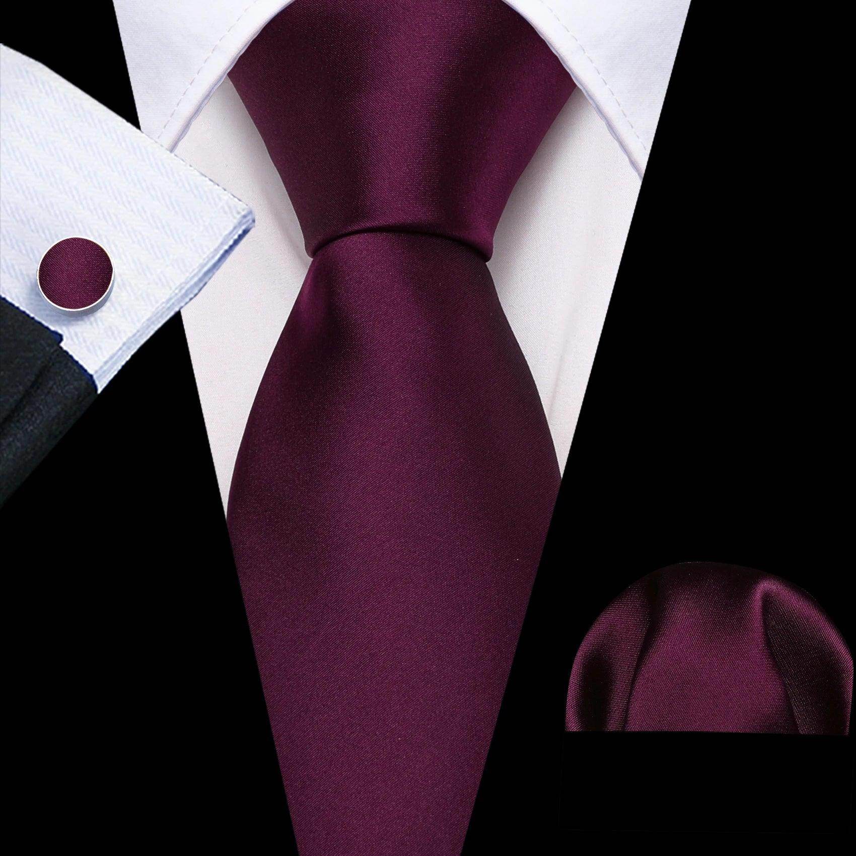 Fashion Red Tie Sets 8.5Cm Silk Jacquard Neckties Wedding - VacationGrabs