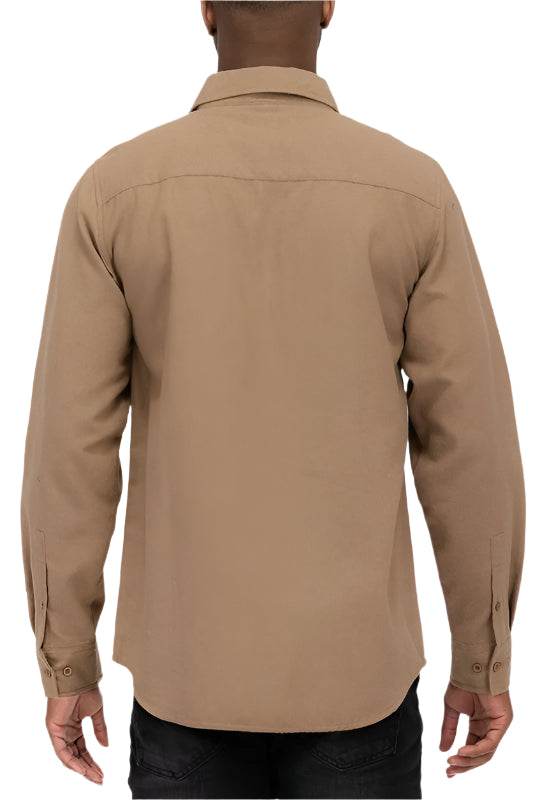 Men's WEIV brown flannel shirt, perfect for casual wear