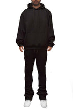 Black flared track pants for comfortable casual wear
