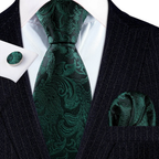 Floral Jacquard Silk Tie Set for Men