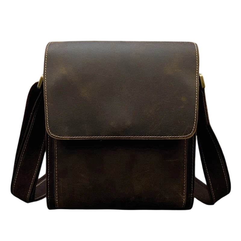 High-Quality Men's Leather Shoulder Bag – Vintage Crossbody