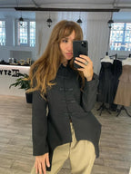 women's black puffer jacket, lightweight and stylish for casual wear
