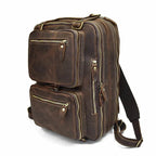 brown leather backpack backpack for travel and daily use