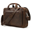 Brown leather briefcase, stylish and practical for professionals