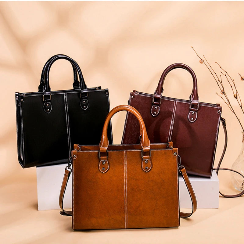 Leather crossbody mini bag in black, brown, and burgundy for stylish outings