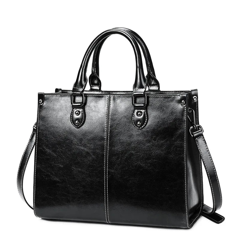 Black leather crossbody mini bag with adjustable strap for everyday use