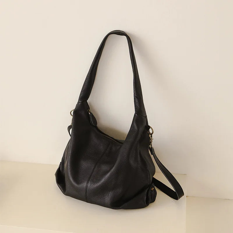 Black leather crossbody mini bag, perfect for everyday use