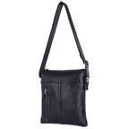 Black leather crossbody mini bag for everyday use