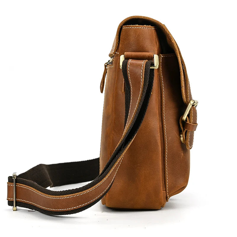 Brown leather crossbody mini bag for stylish everyday use