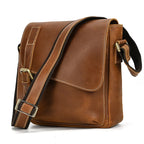 Brown leather crossbody mini bag, stylish accessory for daily use