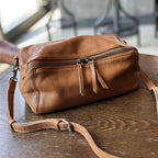 brown leather crossbody mini bag for everyday use