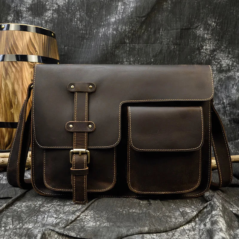 Brown leather crossbody mini bag, ideal for everyday use and stylish storage