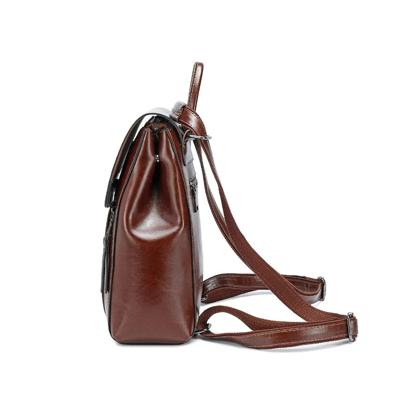 Brown leather crossbody mini bag for everyday use