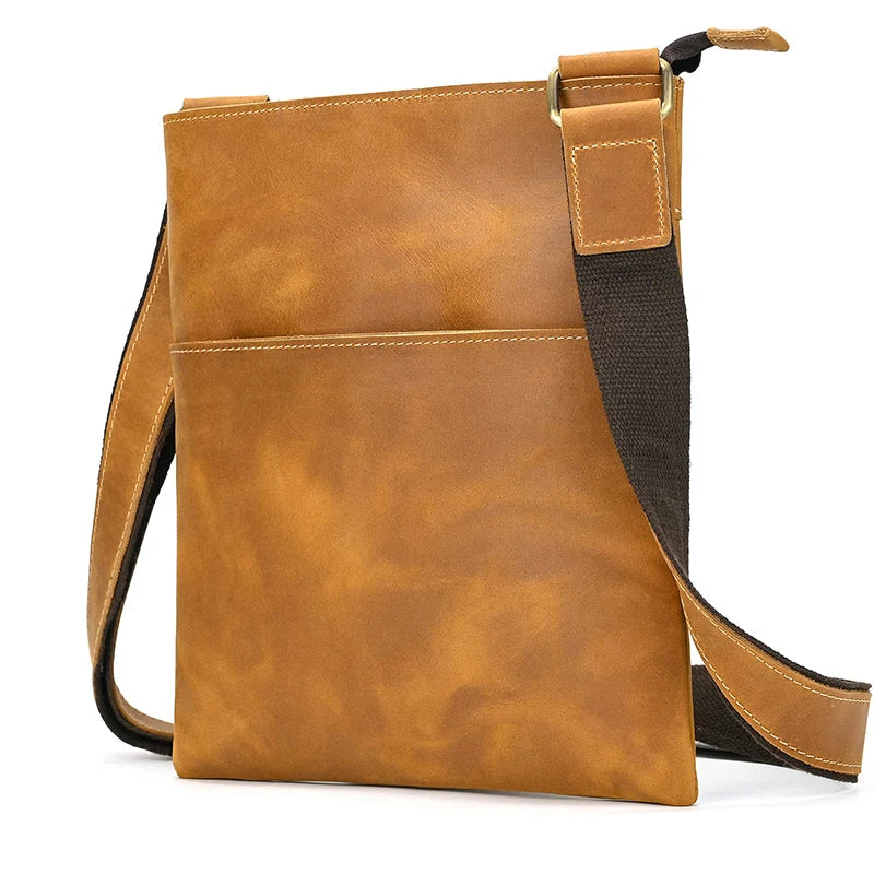 Tan leather crossbody mini bag, perfect for daily use