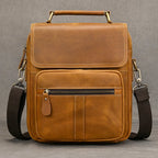 Leather crossbody mini bag in tan, perfect for everyday use