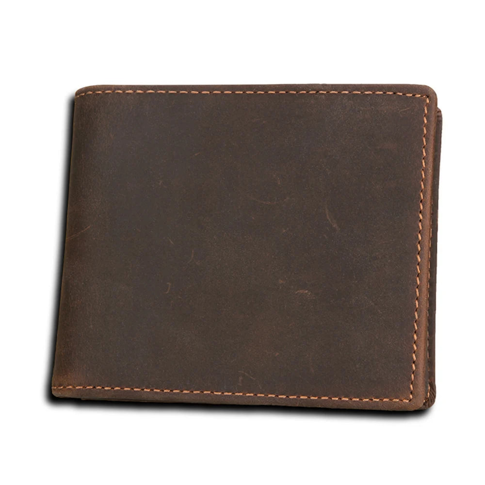 Brown leather wallet for men, durable and stylish for everyday use