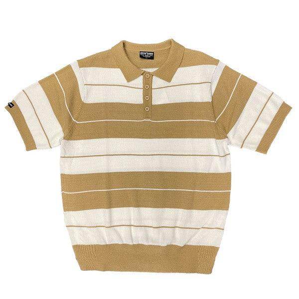 Mens 50's Charlie Brown Striped Shirts Short Sleeve Polo - VacationGrabs
