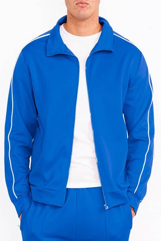 Blue WEIV men's activewear jacket for casual and workout use
