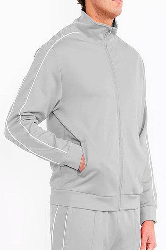 WEIV men's clothes jacket in light gray, perfect for activewear and casual outings