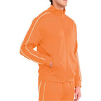 WEIV men's activewear jacket in orange, ideal for workouts and casual wear