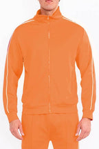 Men's orange activewear jacket, lightweight for sports and casual wear
