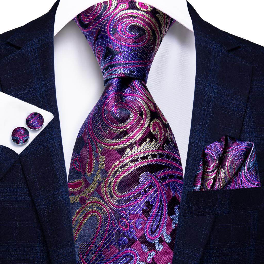Mens Formal Luxury Wedding Neckties Gravatas 100% Silk - VacationGrabs