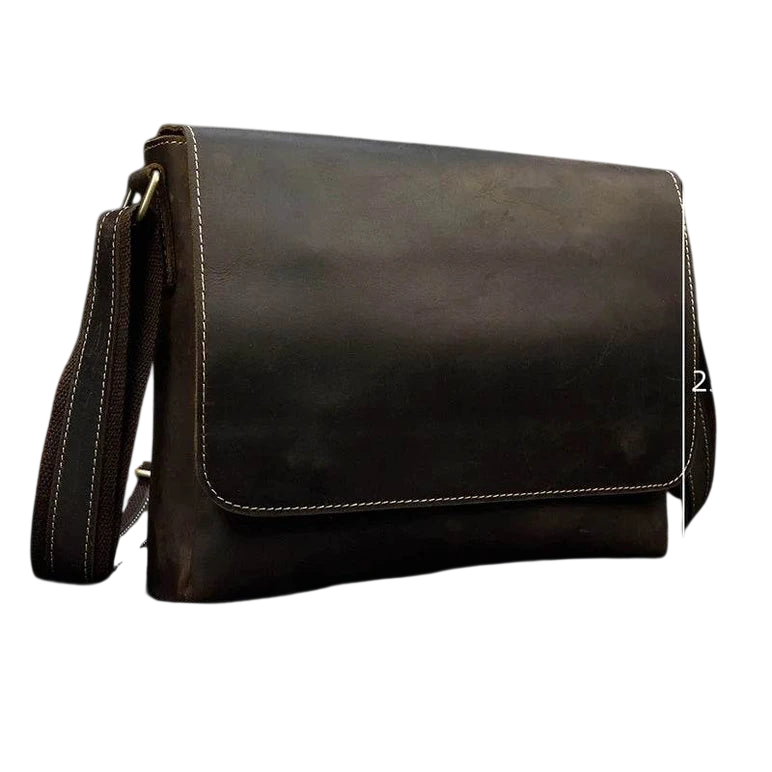Men's Leather Crossbody Bag – High Quality Crazy Horse