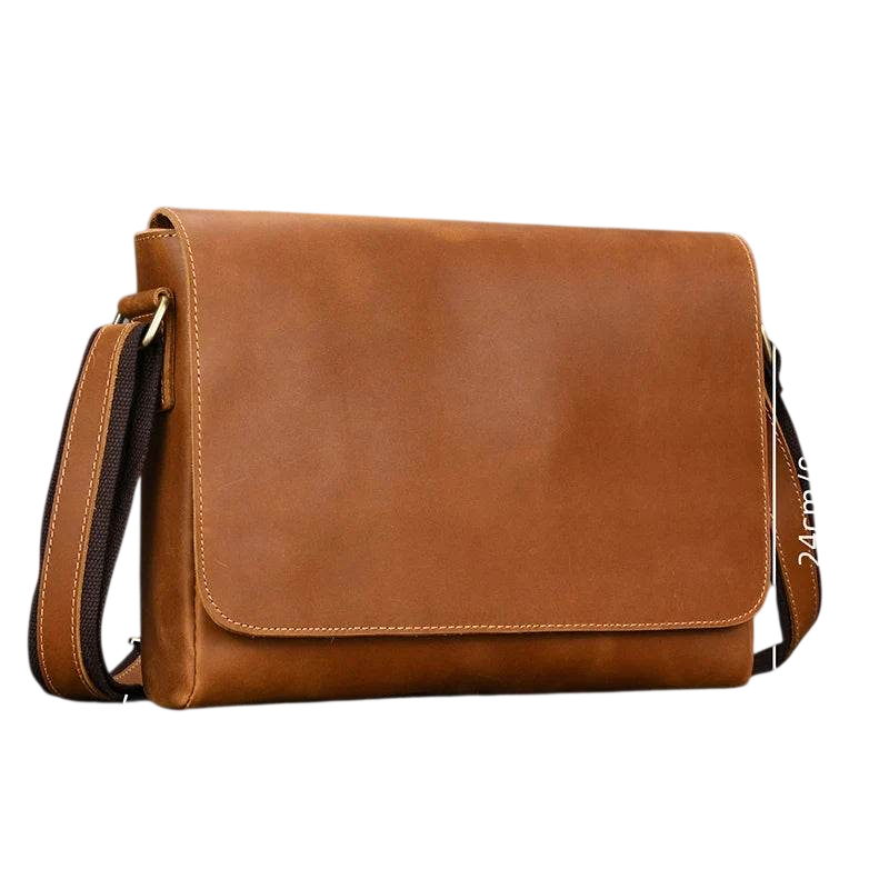 Men's Leather Crossbody Bag – High Quality Crazy Horse