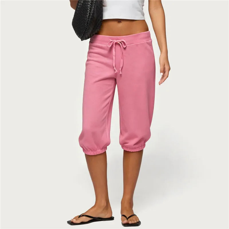 Women's pink sweatpants, soft cotton material, perfect for lounging
