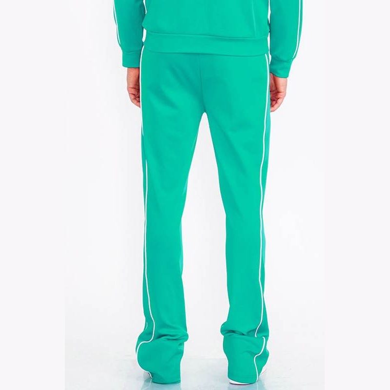 Men's activewear pants in vibrant teal with comfortable fit for workouts