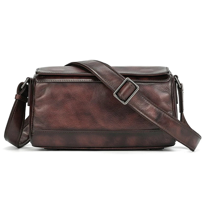 Brown mini leather crossbody bags for stylish hands-free use