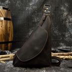 Brown leather sling bag, quality leather protection for everyday use