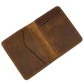 Retro Leather Passport Wallet Card Holder Bifold for Men